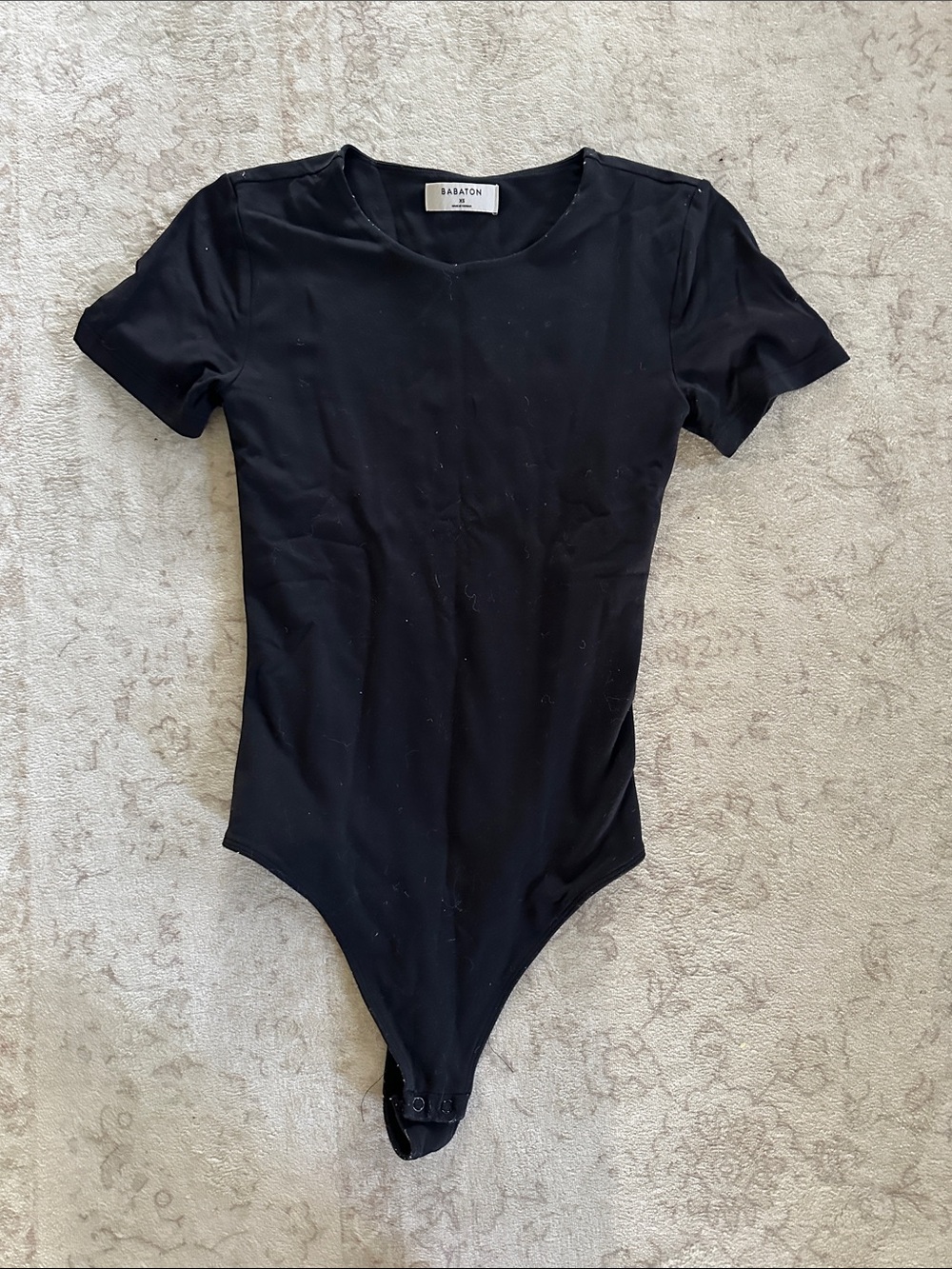 Aritzia Black Short-Sleeve Bodysuit